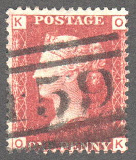 Great Britain Scott 33 Used Plate 114 - OK - Click Image to Close